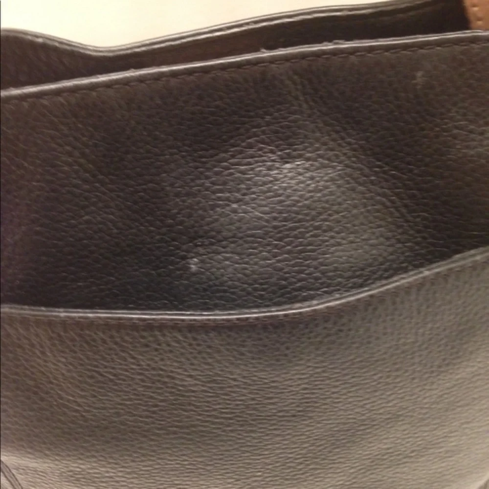 Signature black leather Michael Kors tote